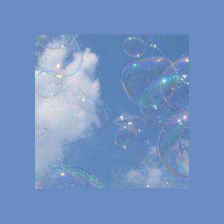 Kawaii aesthetic blue wallpaper