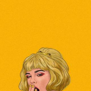 Yellow girl wallpaper