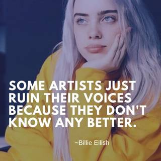 Aesthetic Billie Eilish quotes wallpaper