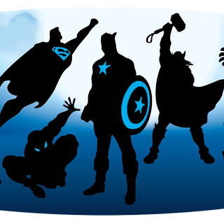 Superhero silhouette wallpaper