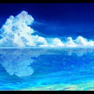 Sky and water anime wallpaper