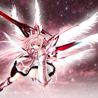 Pink angel girl wallpaper