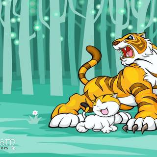 Cartoon tiger wallpaper