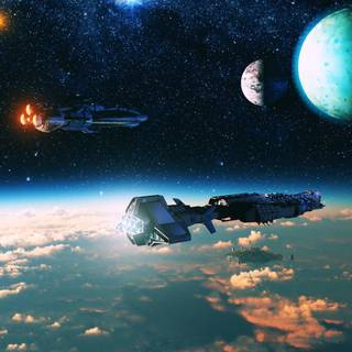 Space sci fi wallpaper