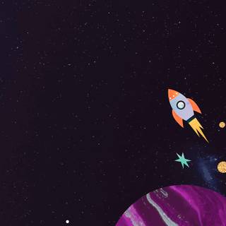 Space doodle wallpaper