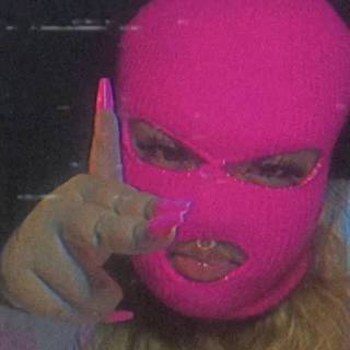 Girl purple ski mask wallpaper