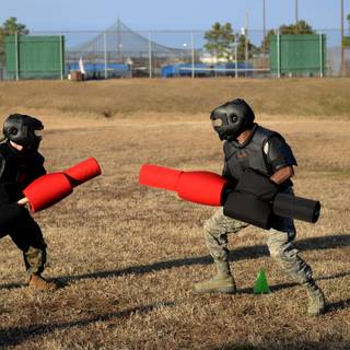 Marine pugil sticks wallpaper