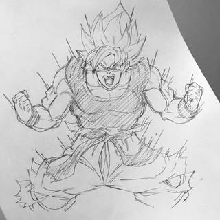 Goku drawing wallpaper