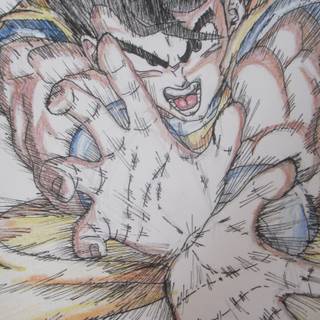 Goku drawing wallpaper