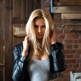 Blonde leather jacket wallpaper