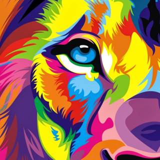 Lion art 4k wallpaper