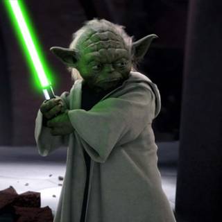 Yoda lightsaber desktop wallpaper