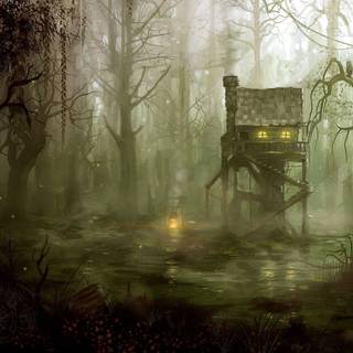 Treehouse summer wallpaper