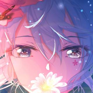 4k anime girl mobile wallpaper