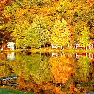 Autumn farm scenes wallpaper