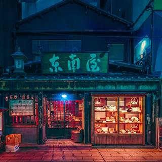 Lofi ramen shop wallpaper