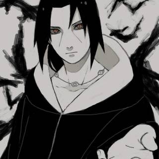 Itachi black and white wallpaper