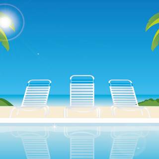 Cartoon beach wallpaper