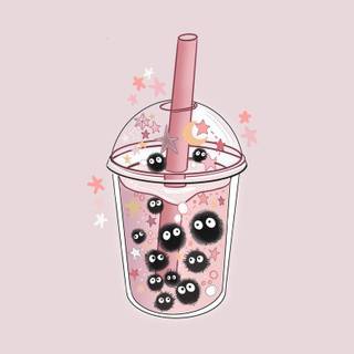 Boba tea aesthetic wallpaper