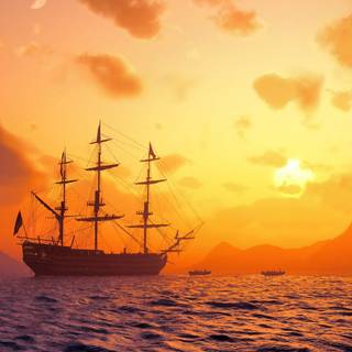 Sea ship wallpaper