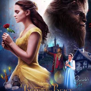 Beauty and The Beast movie characters wallpaper