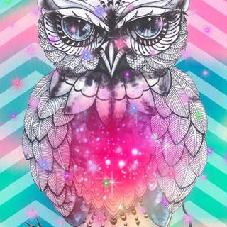 Purple owl wallpaper