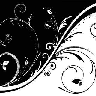 Black and white pattern wallpaper