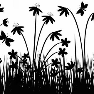 Black and white pattern wallpaper