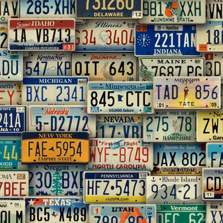 License plate wallpaper