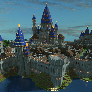 Minecraft castle wallpaper