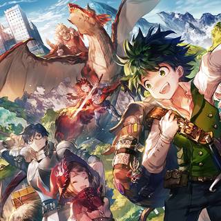 My Hero Academia Deku and Bakugo HD desktop wallpaper