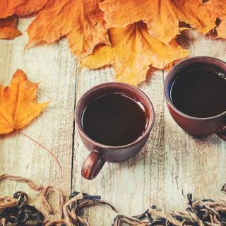 Autumn mug 4k wallpaper