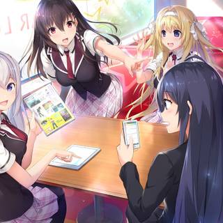 Anime with school uniform wallpaper