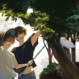 Summer tree anime wallpaper