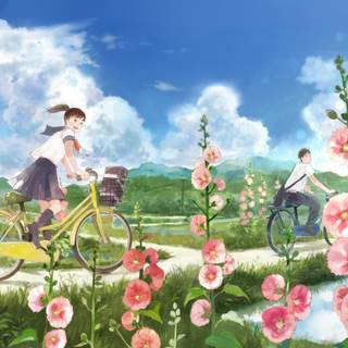 Anime couple summer wallpaper