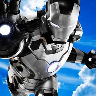 Iron Man white wallpaper