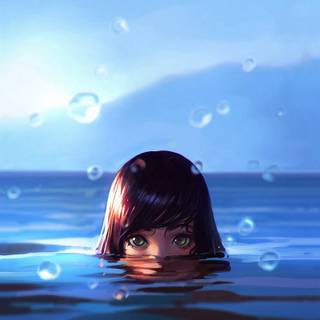 Women and water wallpaper
