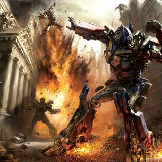 Optimus Prime vs Megatron desktop wallpaper