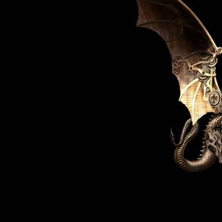 Mechanical wings wallpaper