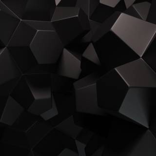 Black geometric shapes dark wallpaper