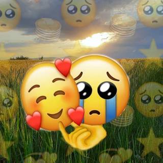 Fake smile Emoji wallpaper