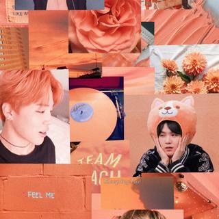 Jungkook orange aesthetic wallpaper