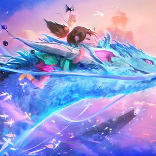 Haku and Chihiro wallpaper