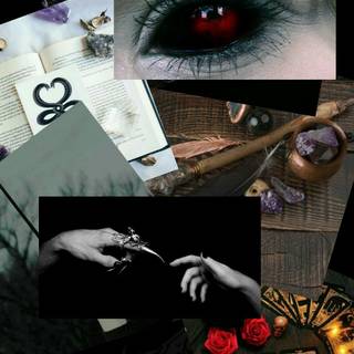 Halloween collage aesthetic wallpaper