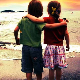 Boy and girl friendship wallpaper