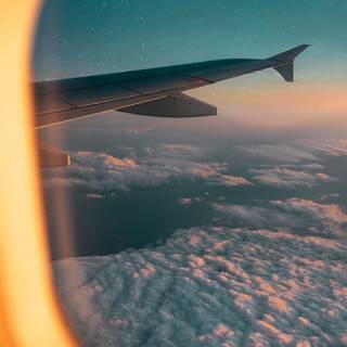 Aeroplane window wallpaper