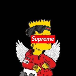 Supreme Bart iPhone wallpaper