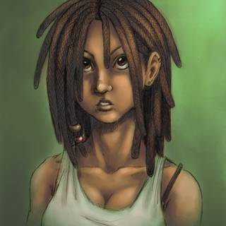 Black girl with dreads wallpaper