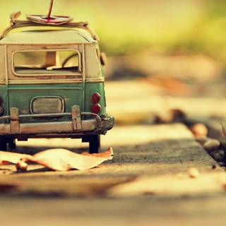 Miniature summer van car wallpaper