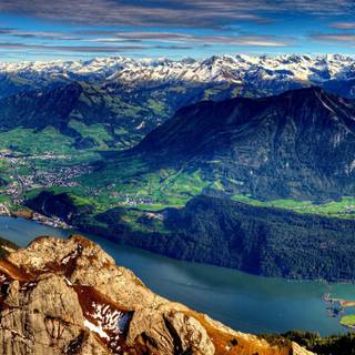 Summer mountain lake wallpaper